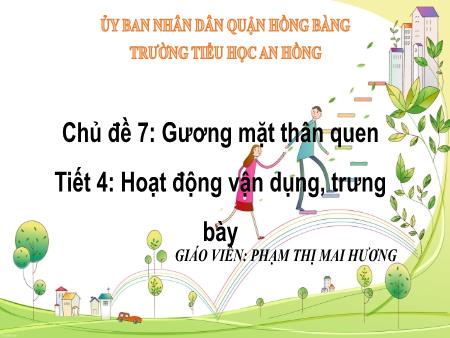 Bài giảng Mĩ thuật 2 (Kết nối tri thức) - Chủ đề 7: Gương mặt thân quen - Tiết 4: Hoạt động vận dụng, trưng bày - Năm học 2024-2025 - Phạm Thị Mai Hương