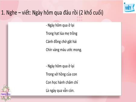 Bài giảng Tiếng Việt 2 (Kết nối tri thức) - Tuần 1