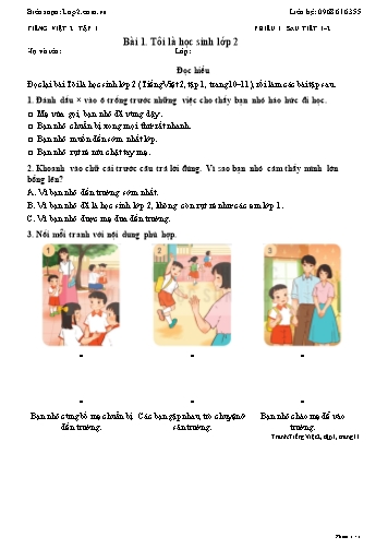 Tổng hợp phiếu bài tập Tiếng Việt lớp 2 hàng ngày đầy đủ cả năm - Năm học 2026-2027 (Có lời giải)